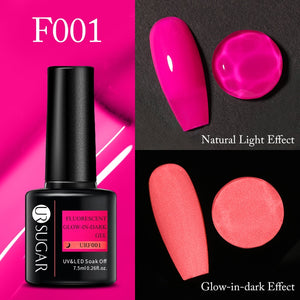UR SUGAR 7.5ml Thermal Ultra-thin Glitter Gel Soak Off UV Gel Color-chaging Snowflake Temperature Color Change Nail Art Varnish