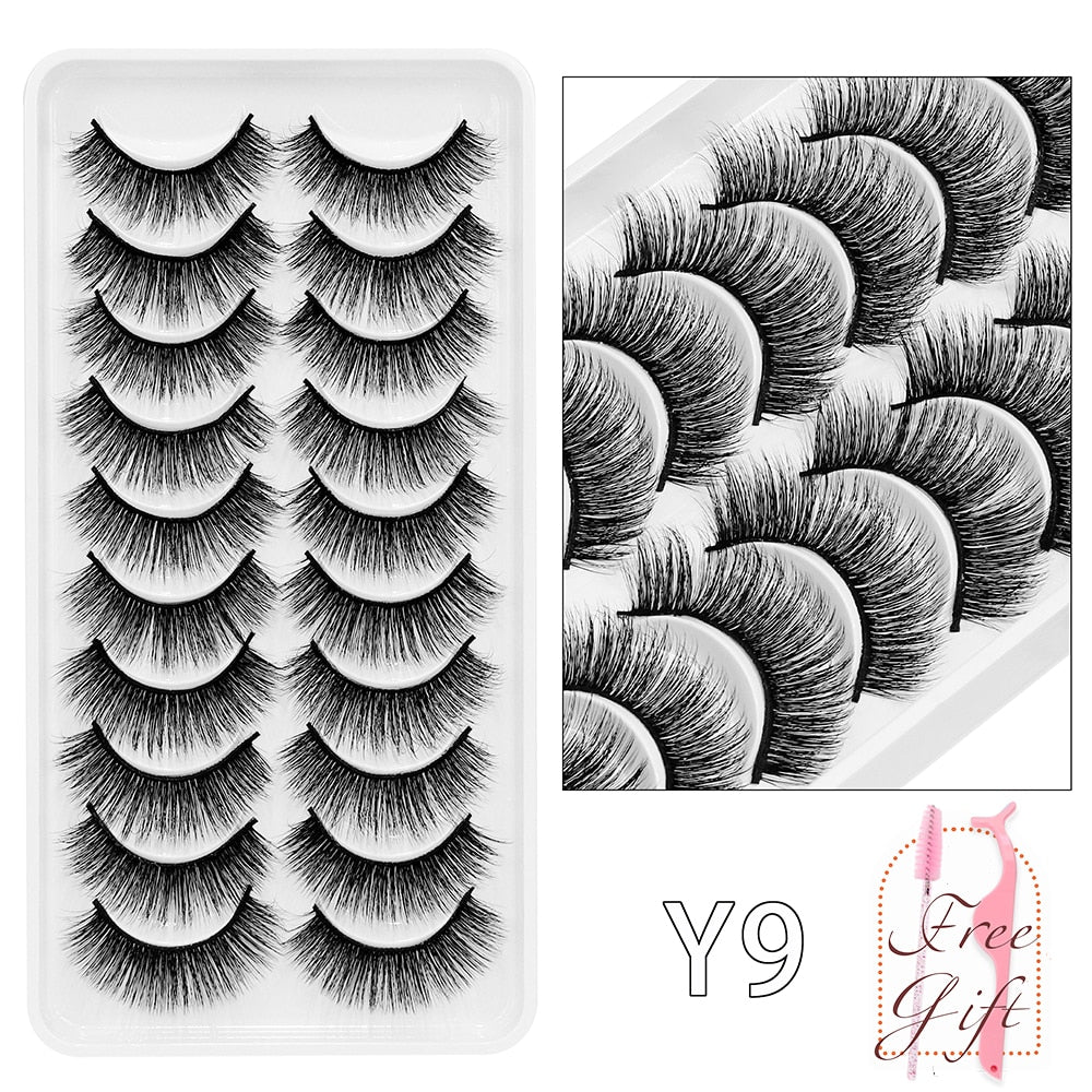 5/10Pairs 3D Mink Lashes Natural Eyelashes Dramatic False Eyelashes Faux Cils Makeup Wholesale Fake Eyelash Extension maquiagem