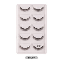 Load image into Gallery viewer, Eye makeup accessories 5 pairs set Cos cross false eyelashes Lash Extension 3D bunch Japanese Fairy Little Devil Cosplay 5 Pairs