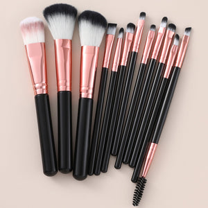 FJER Makeup Brushes Premium Synthetic Foundation Powder Concealers Eye Shadows Makeup Kit 9PCS-24 PCS Brush Set (Black Rose)