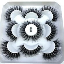 Load image into Gallery viewer, HBZGTLAD New 5 pairs 8-25mm natural 3D false eyelashes fake lashes makeup kit Mink Lashes extension mink eyelashes maquiagem