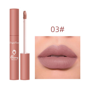 3 Pcs Sweet Liquid Lipstick Set Matte Velvet Lip Glaze Waterproof Long Lasting Non-marking Natural Lip Tint Cosmetic Kit YZL1