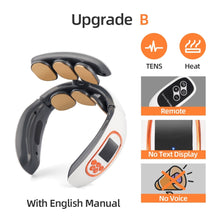 Load image into Gallery viewer, Intelligent TENS Pulse Neck Massager Hot Compress Neck Back Cervical Spine Pain Relief Kneading Massage Machine Power Control