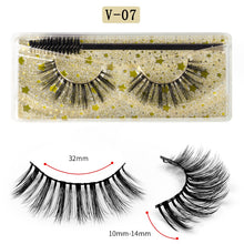 Load image into Gallery viewer, Eye makeup accessories 5 pairs set Cos cross false eyelashes Lash Extension 3D bunch Japanese Fairy Little Devil Cosplay 5 Pairs