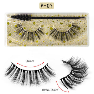 Eye makeup accessories 5 pairs set Cos cross false eyelashes Lash Extension 3D bunch Japanese Fairy Little Devil Cosplay 5 Pairs