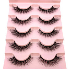 Load image into Gallery viewer, 2022 New 5 pairs natural false eyelashes fake lashes long makeup 3d mink lashes eyelash extension mink eyelashes short eyelashes