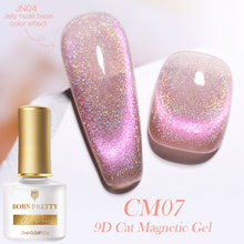 Load image into Gallery viewer, BORN PRETTY 7ml 9D Laser Cat Magnetic Gel Nail Gel Pink Magnetic Gel Soak Off UV LED Nail Varnish UV Gel Need Pink Nude Base