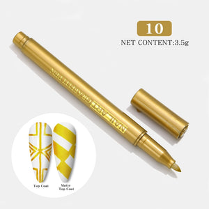 1 Pc Nail Art Graffiti Pen Black Color UV Gel Polish Design Dot Painting Detailing Pen Brushes DIY Nail Art Adorn Tools
