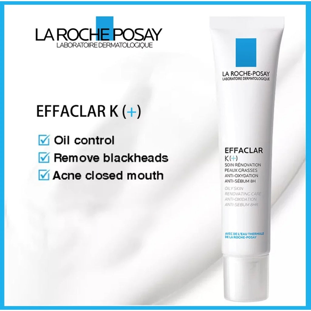 Effaclar K+ La Roche Posay Acne Spots Removal Cream Removing Blackheads Control Oil Shrinking Pores Face Care Serum Gel 40ml