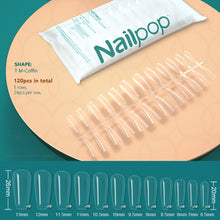 Load image into Gallery viewer, NAILPOP 120pcs False Nails Acrylic Press on Nails Coffin Artificial Nails Clear Fake Nail Tips for Extension Manicure Tool