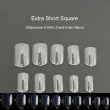 Load image into Gallery viewer, Gel Nails Extension System Full Cover Sculpted Clear Stiletto Coffin False Nail Tips 240pcs/bag