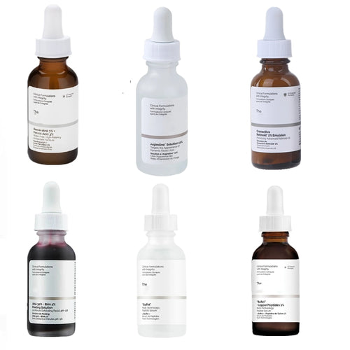 10 kinds  Face Makeup Peeling Solution AHA 30% + BHA 2% Acne Removing Serum Repair Hyaluronic Acid Face Skin Care 30ml
