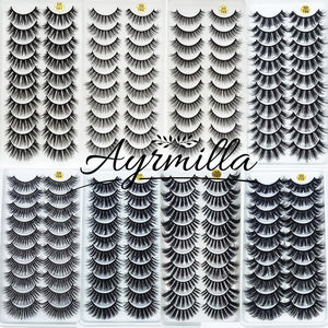 5/10Pairs 3D Mink Lashes Natural Eyelashes Dramatic False Eyelashes Faux Cils Makeup Wholesale Fake Eyelash Extension maquiagem