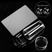 Load image into Gallery viewer, Transparent Nail Stamper with Scraper Jelly Silicone Stamp for French Nails Manicuring Kits Nail Art Stamping Tool