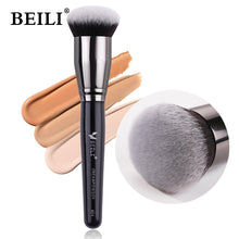 Load image into Gallery viewer, BEILI Black Foundation Make up Brush Big Definer Powder Blush Soft Synthetic Hair Makeup Brushes Highlighter Fan Contour Tools