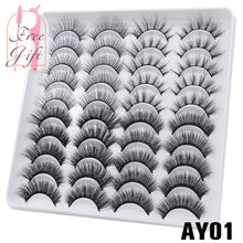 Load image into Gallery viewer, AYRMILLA 5/20Pairs 3D Mink Lashes Natural False Eyelashes Dramatic Thick Fake Eyelash Extension Faux Cils Wholesale Makeup Tools