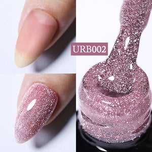 UR SUGAR 7ml Gold Glitter Gel Nail Polish Platinum Shining Mineral Sequins Soak Off UV LED Gel Nail Semi Permanent Manicure
