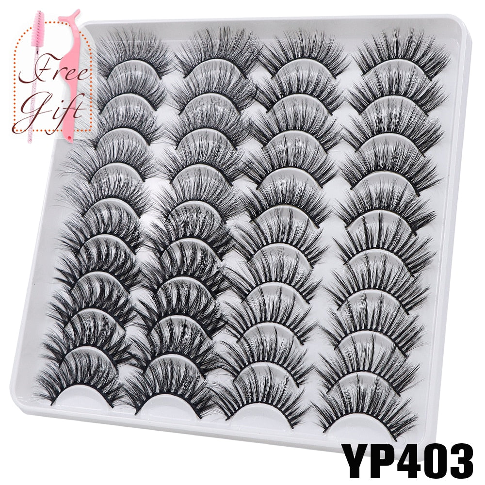 AYRMILLA 5/20Pairs 3D Mink Lashes Natural False Eyelashes Dramatic Thick Fake Eyelash Extension Faux Cils Wholesale Makeup Tools