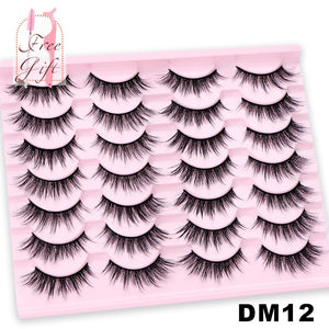 AYRMILLA Natural False Eyelashes 5/10/14Pairs Dramatic 3D Mink Lashes Thick Fake Eyelash Extension Faux Cils Makeup maquiagem