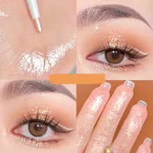 Load image into Gallery viewer, Diamond Glitter Eyeshadow Liner Pencil Eye Makeup Highlighter Waterproof Matte Pink Silkworm Champagne Gold Eyeliner Pen