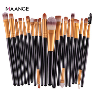 MAANGE 3/20 Pcs Makeup Brush Set Pro Eyeshadow Blending Foundation Powder Eyebrow Brush Double Head Brush Beauty Make Up Kits