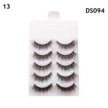 Load image into Gallery viewer, Eye makeup accessories 5 pairs set Cos cross false eyelashes Lash Extension 3D bunch Japanese Fairy Little Devil Cosplay 5 Pairs