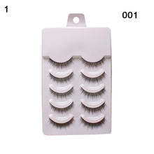 Load image into Gallery viewer, Eye makeup accessories 5 pairs set Cos cross false eyelashes Lash Extension 3D bunch Japanese Fairy Little Devil Cosplay 5 Pairs