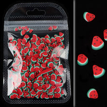 Load image into Gallery viewer, Mixed 3D Fruit Slices Sticker Polymer Clay DIY Designs Slice Lemon Nail Art Sliders Nails Art Decors Women Nail Tips Manicure