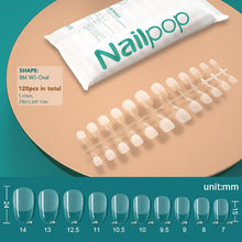 Load image into Gallery viewer, NAILPOP 120pcs False Nails Acrylic Press on Nails Coffin Artificial Nails Clear Fake Nail Tips for Extension Manicure Tool