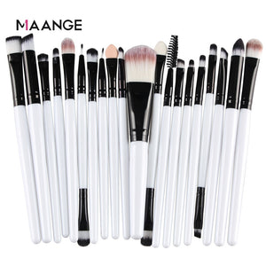 MAANGE 3/20 Pcs Makeup Brush Set Pro Eyeshadow Blending Foundation Powder Eyebrow Brush Double Head Brush Beauty Make Up Kits