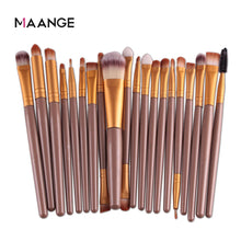 Load image into Gallery viewer, MAANGE 3/20 Pcs Makeup Brush Set Pro Eyeshadow Blending Foundation Powder Eyebrow Brush Double Head Brush Beauty Make Up Kits