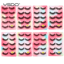 Load image into Gallery viewer, YSDO 5 Pairs Eyelashes Natural Long 3D Mink Lashes Fluffy Volume Mink False Eyelashes Cruelty Free Wispy Lashes Makeup Cilios