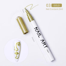 Load image into Gallery viewer, 1 Pc Nail Art Graffiti Pen Black Color UV Gel Polish Design Dot Painting Detailing Pen Brushes DIY Nail Art Adorn Tools