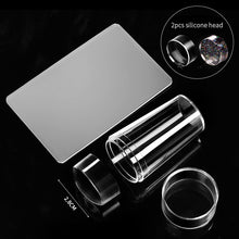 Load image into Gallery viewer, Transparent Nail Stamper with Scraper Jelly Silicone Stamp for French Nails Manicuring Kits Nail Art Stamping Tool