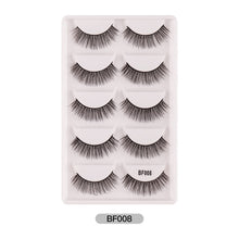 Load image into Gallery viewer, Eye makeup accessories 5 pairs set Cos cross false eyelashes Lash Extension 3D bunch Japanese Fairy Little Devil Cosplay 5 Pairs