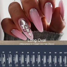 Load image into Gallery viewer, Gel Nails Extension System Full Cover Sculpted Clear Stiletto Coffin False Nail Tips 240pcs/bag