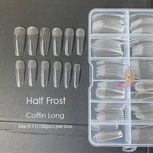 Load image into Gallery viewer, Gel Nails Extension System Full Cover Sculpted Clear Stiletto Coffin False Nail Tips 240pcs/bag