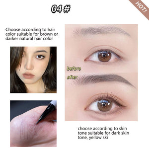 New 3/1Pc Waterproof Liquid Eyebrow Easy To Color Sweat-proof Eyebrow Pen 0.01MM Ultra Thin Head Eye Makeup Cosmetic Wholesale