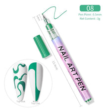 Load image into Gallery viewer, 1 Pc Nail Art Graffiti Pen Black Color UV Gel Polish Design Dot Painting Detailing Pen Brushes DIY Nail Art Adorn Tools