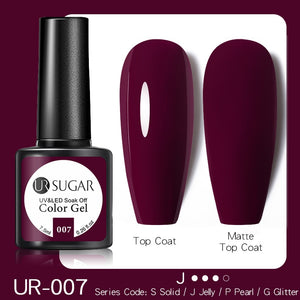 UR SUGAR 7.5ML Dark Blue Matte Top Coat Color UV Nail Gel Polish Semi Permanent Soak Off UV LED Gel Nail Gel Nail Art DIY Design