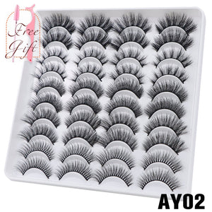 AYRMILLA 5/20Pairs 3D Mink Lashes Natural False Eyelashes Dramatic Thick Fake Eyelash Extension Faux Cils Wholesale Makeup Tools