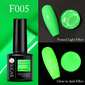 UR SUGAR 7.5ml Thermal Ultra-thin Glitter Gel Soak Off UV Gel Color-chaging Snowflake Temperature Color Change Nail Art Varnish