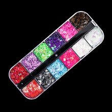 Load image into Gallery viewer, Holographic Butterfly Flakes Nail Art Glitter Sparkly 3D Laser Butterfly Sequins Tips DIY Polish Nail Art Decorations Manicure