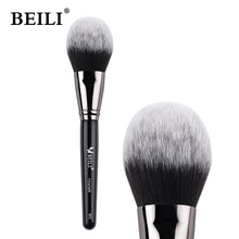 Load image into Gallery viewer, BEILI Black Foundation Make up Brush Big Definer Powder Blush Soft Synthetic Hair Makeup Brushes Highlighter Fan Contour Tools