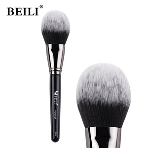 BEILI Black Foundation Make up Brush Big Definer Powder Blush Soft Synthetic Hair Makeup Brushes Highlighter Fan Contour Tools