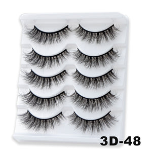 5/10Pairs 3D Mink Lashes Natural Eyelashes Dramatic False Eyelashes Faux Cils Makeup Wholesale Fake Eyelash Extension maquiagem