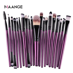 MAANGE 3/20 Pcs Makeup Brush Set Pro Eyeshadow Blending Foundation Powder Eyebrow Brush Double Head Brush Beauty Make Up Kits