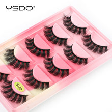 Load image into Gallery viewer, YSDO 5 Pairs Eyelashes Natural Long 3D Mink Lashes Fluffy Volume Mink False Eyelashes Cruelty Free Wispy Lashes Makeup Cilios