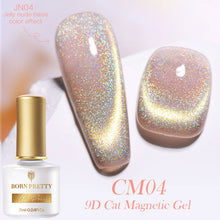 Load image into Gallery viewer, BORN PRETTY 7ml 9D Laser Cat Magnetic Gel Nail Gel Pink Magnetic Gel Soak Off UV LED Nail Varnish UV Gel Need Pink Nude Base