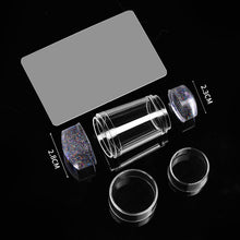 Load image into Gallery viewer, Transparent Nail Stamper with Scraper Jelly Silicone Stamp for French Nails Manicuring Kits Nail Art Stamping Tool